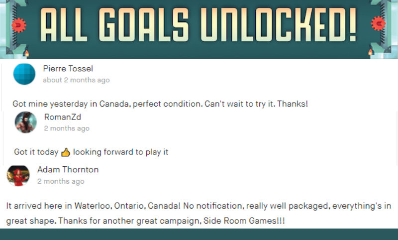 kickstarter project comment kickstarter project comment